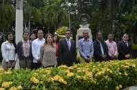 UASD y Embajada de Nicaragua depositan ofrenda floral busto Augusto César Sandino